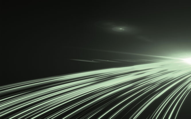 Stilisierte Lichtstrahlen als Symbol für schnellen Energiefluss oder Datenübertragung in modernen Energiesystemen