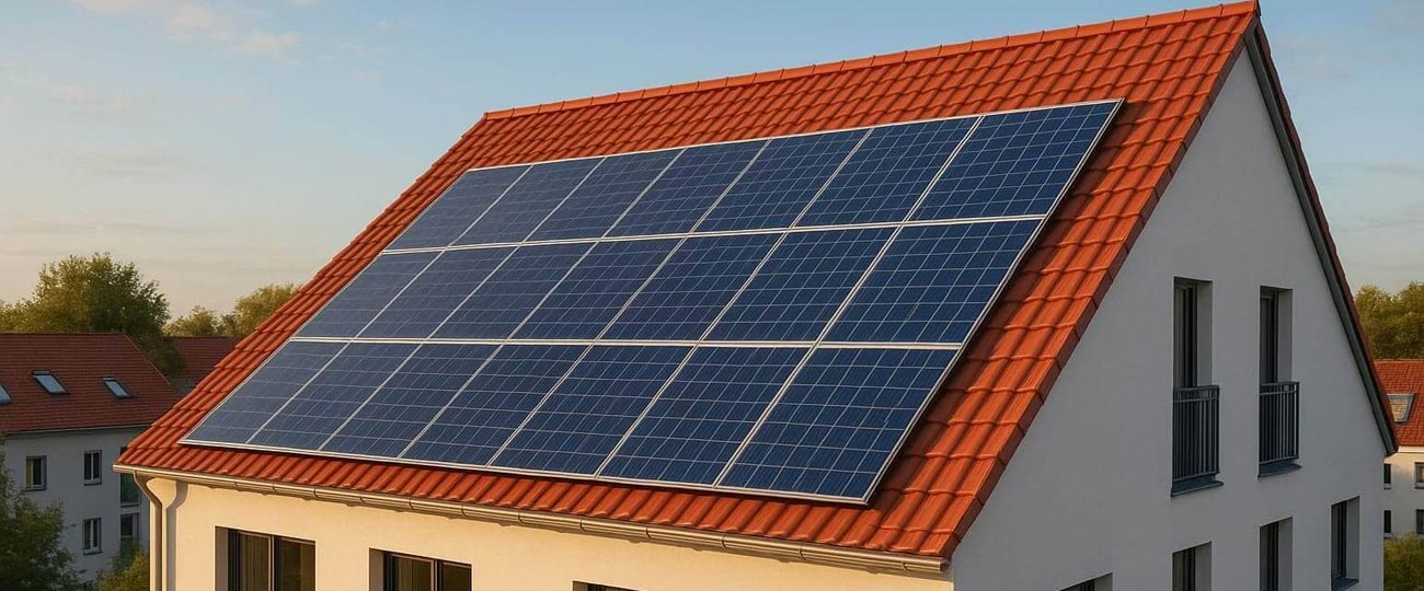 Mehrfamilienhaus mit Solaranlage